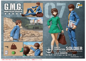 Sports Figure G.M.G MOBILE SUIT GUNDAM Earth Federation 07 Amuro??Frau, 08V-SP General Soldier & buggy set box ??with gift??