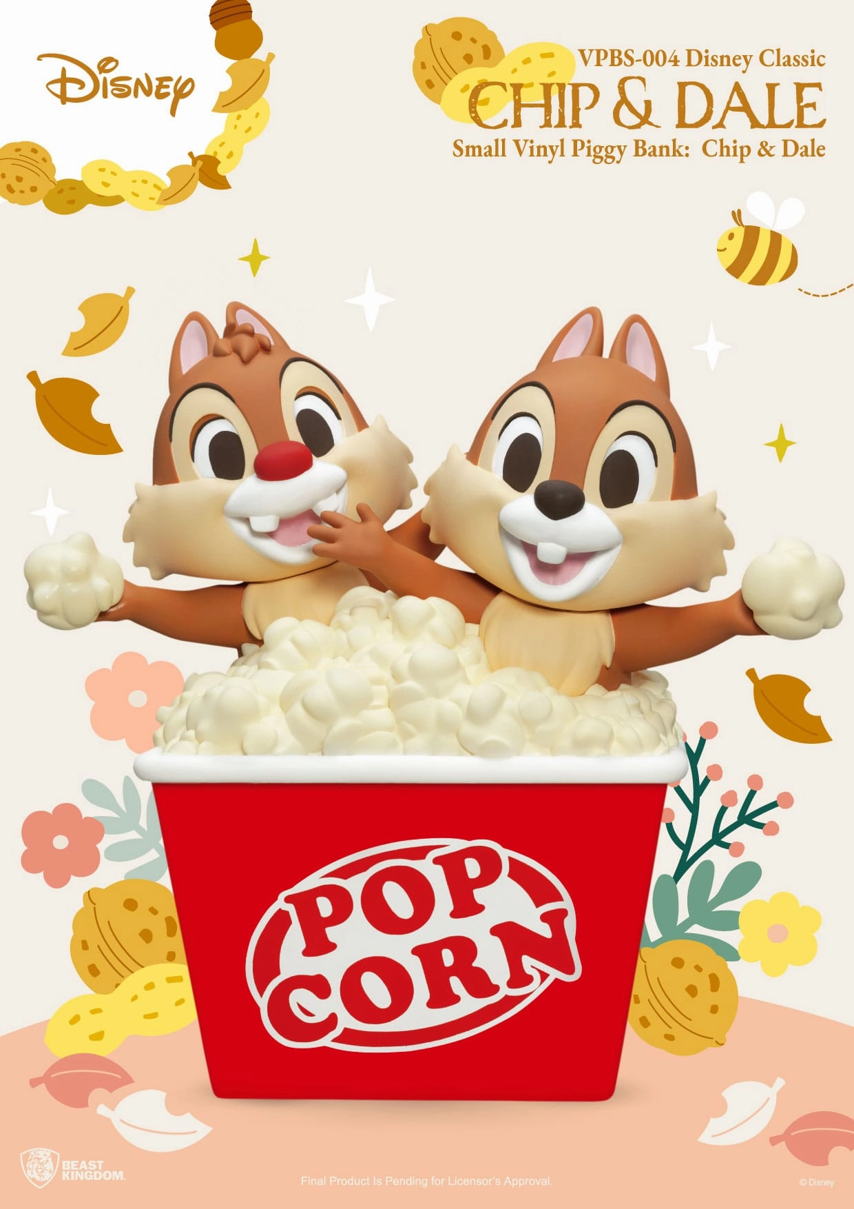 Beast Kingdom Disney Chip & Dale Piggy Bank Kawaii Design