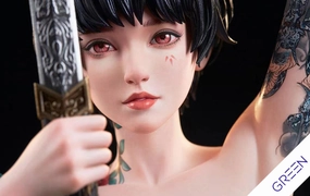 Ghostblade - Jade Azure Green 1/4 Scale Statue Console Game