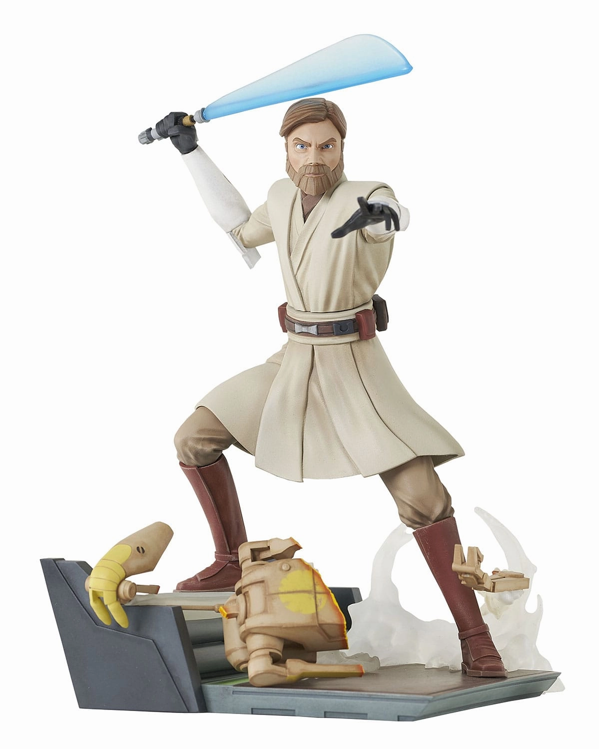 Gentle Giant Star Wars The Clone Wars Deluxe Gallery General Obi-Wan Kenobi PVC Statue Child Safe