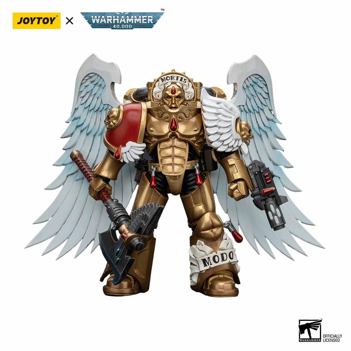 JOYTOY Warhammer The Horus Heresy Blood Angels Sanguinary Guard with Encarmine Axe and Inferno Pistol 1/18 Action Figure VR Experience