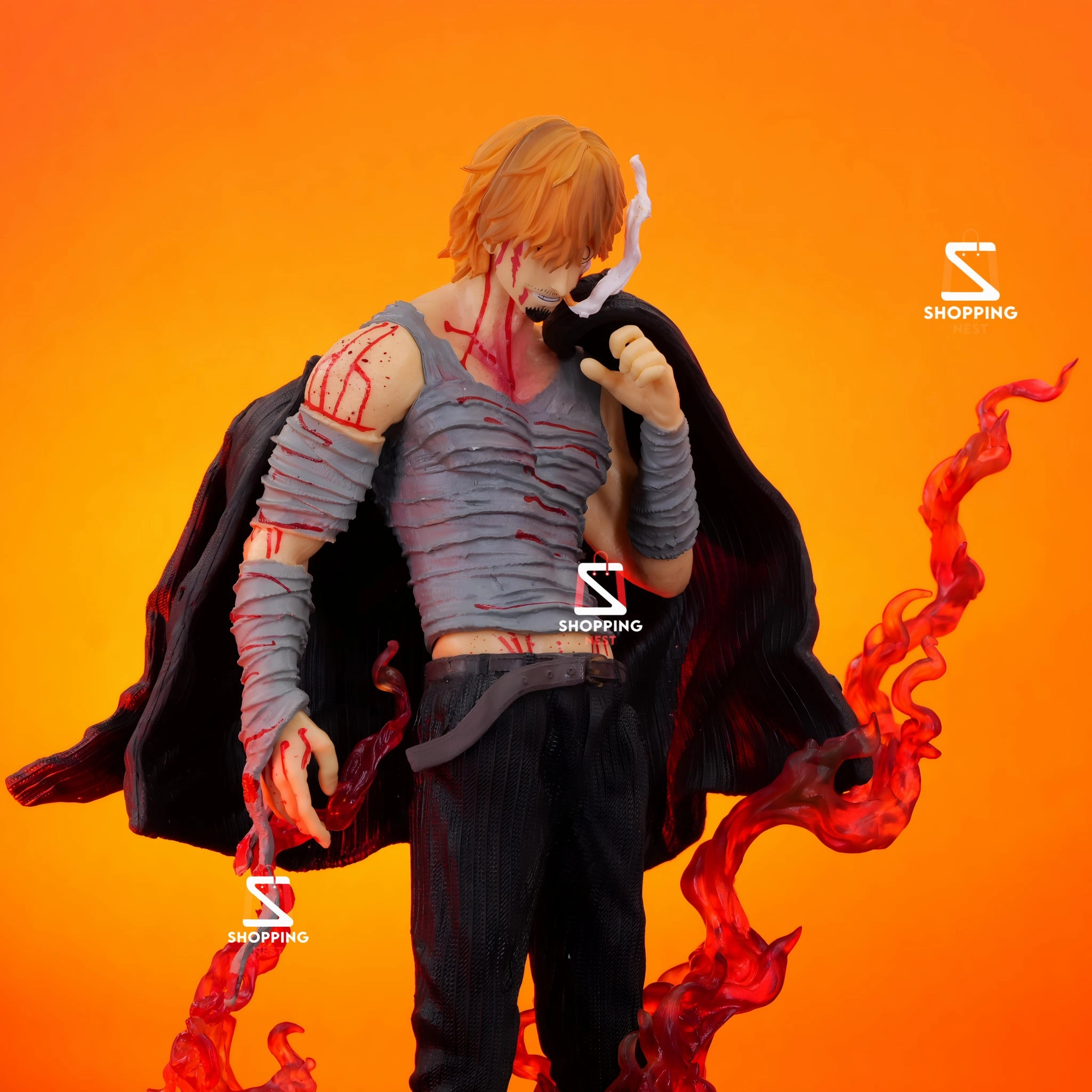 One Piece  Bloodbath Vinsmoke Sanji Action Figure (28 Cms) Classical Statue Museum Replica