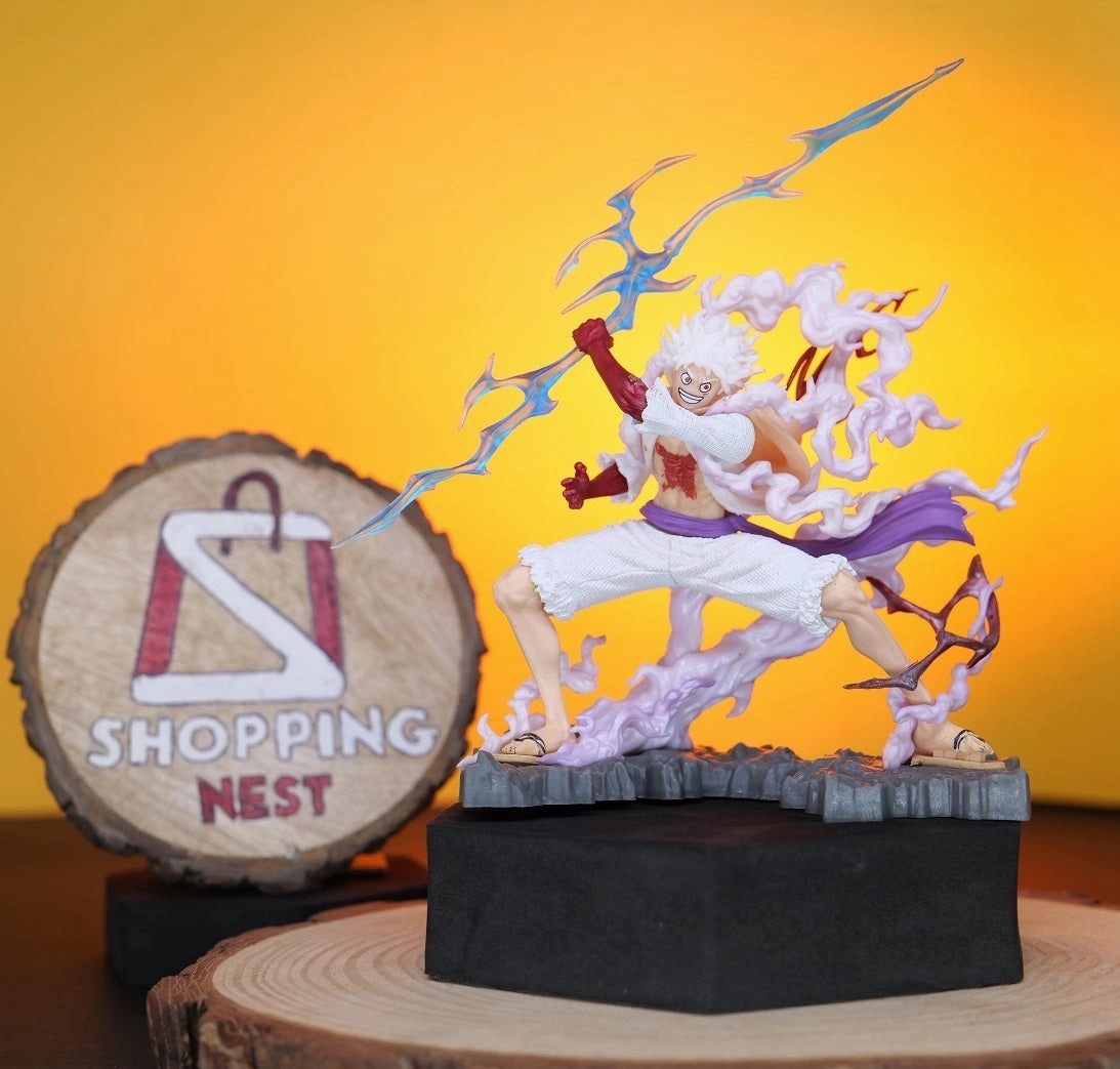 Luffy Gear 5 Attacking Action Figure |PVC| ?C One Piece Anime Collectible by ShoppingNest PVC Merchandise