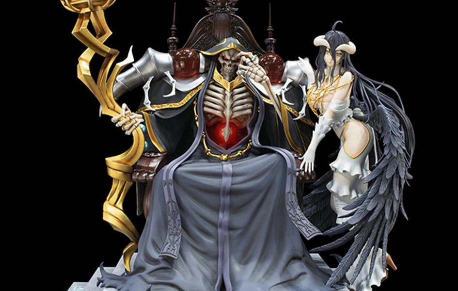 Exhibition Piece Superhero Display Ainz Ooal Gown & Albedo 1/4 Scale Statue SET