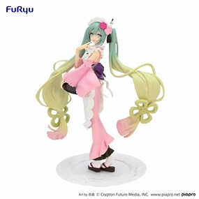 Lasting Value Bronze Cast Hatsune Miku Exceed Creative Figure Matcha Green Tea Parfait Cherry Blossom ver