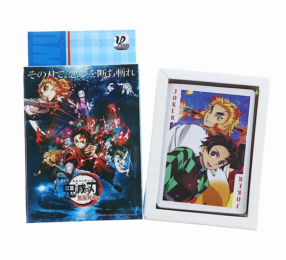 Demon Slayer Themed Anime Playing Cards Deck Of 54 Cards Art Merchandise