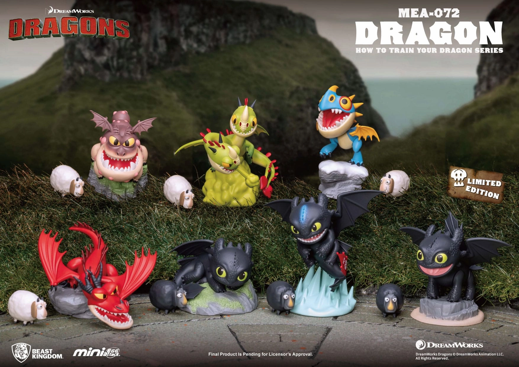 Beast Kingdom How to Train Your Dragon Series Blind Box Mini Egg Attack Figures Set (6) Leisure Activity stress relief