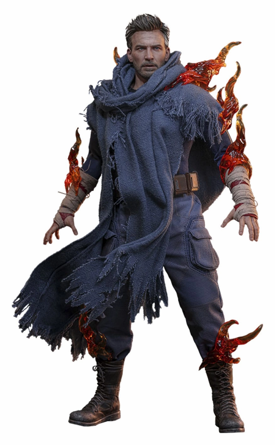 Hot Toys Human Torch - Deadpool & Wolverine - MMS789 - 1/6 Scale Collectible Figure Chibi Style Impressionist Art