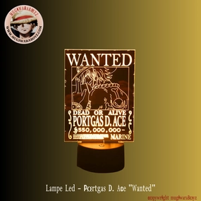 Lampe Led - Portgas D. Ace "Wanted" Potential Realize