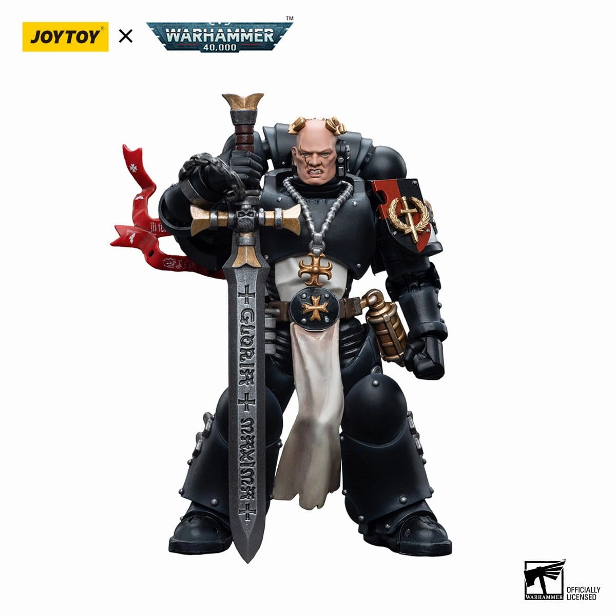 JOYTOY Warhammer 40K Black Templars Emperor's Champion Bayard's Revenge Action Figure Mythological God 3D printed