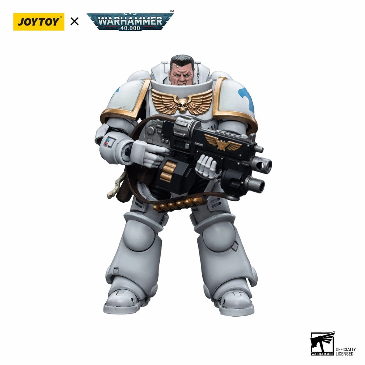 Decorative Model Music Icon JOYTOY Warhammer 40K Space Marines White Consuls Intercessors 1/18 Action Figure