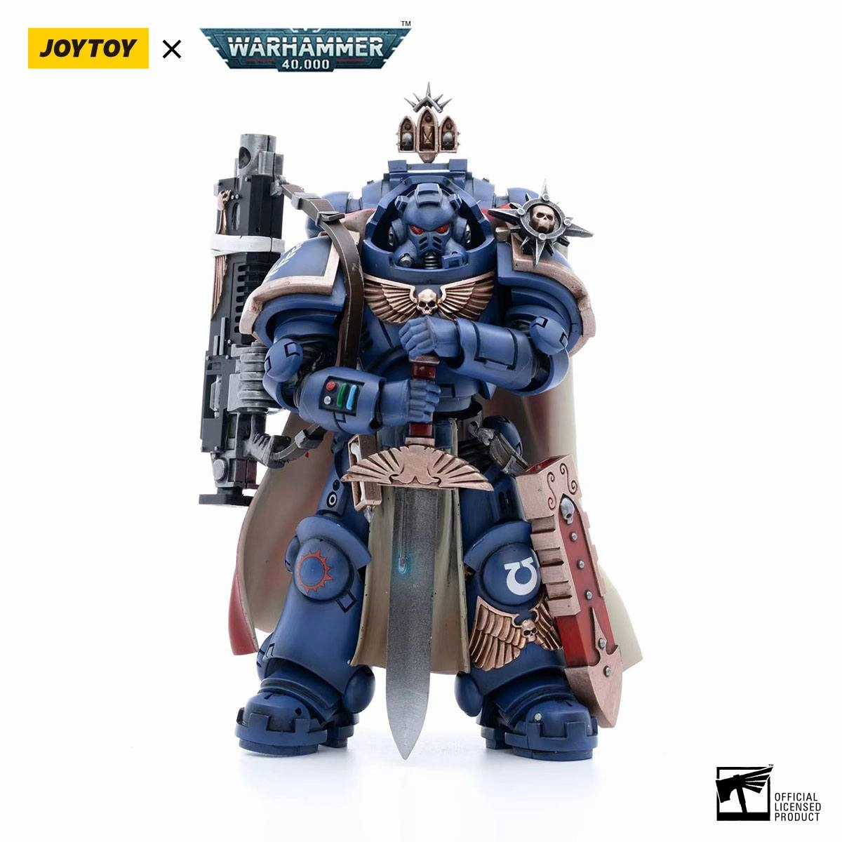 Handmade Sculpture Wedding Cake Topper JOYTOY Warhammer 40K Ultramarines Captain with Master-Crafted Heavy Bolt Rifle 1/18 Action Figure