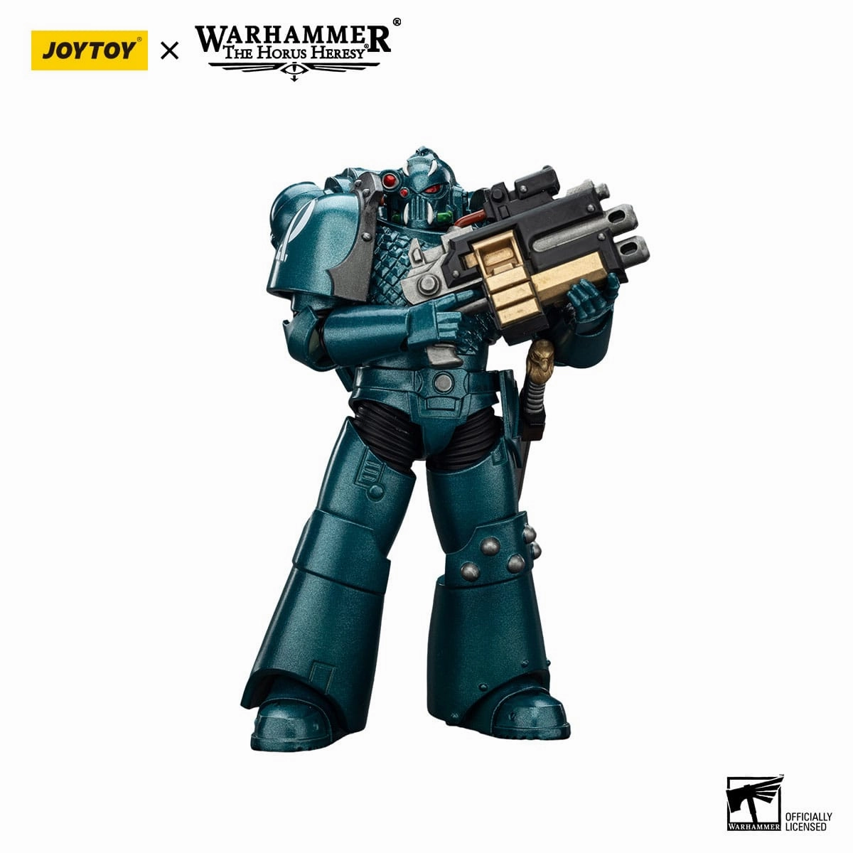 Standing Pose Famous Painting JOYTOY Warhammer The Horus Heresy Alpha Legion Head hunter With Banestrike Combi-Bolter And Power Dagger Action Figure