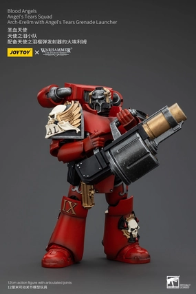 JOYTOY Warhammer The Horus Heresy Blood Angels Angel's Tears Squad Arch-Erelim with Angel's Tears Grenade Launcher 1/18 Action Figure Durable Material