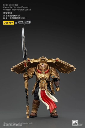 JOYTOY Warhammer The Horus Heresy Legio Custodes Custodian Venatari Squad Venatari with Venatari Lance 1/18 Action Figure Retro Game