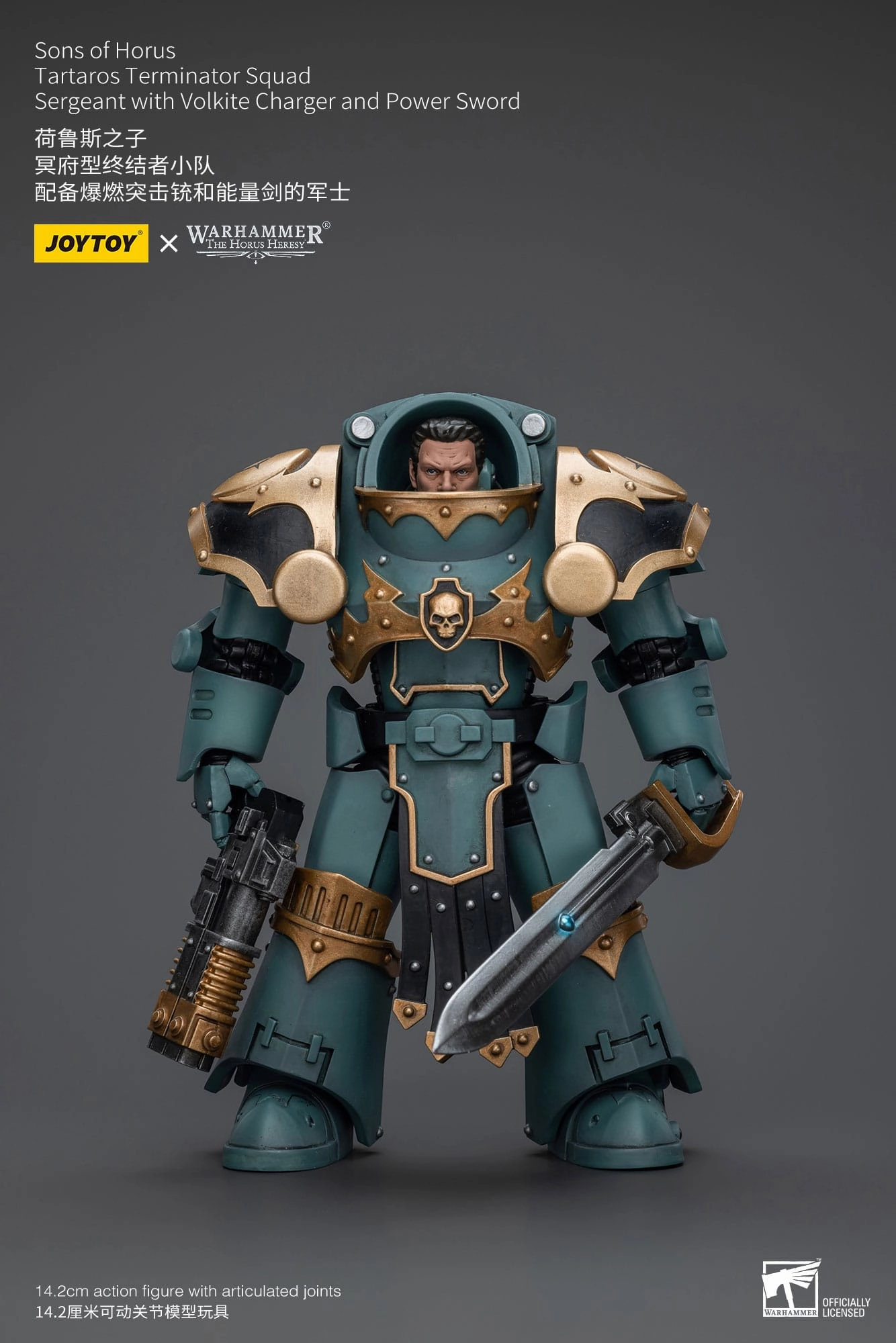 Global Citizen Fantasy Collection JOYTOY Warhammer The Horus Heresy Tartaros Terminator Squad Sergeant With Volkite Charger And Power Sword 1/18 Action Figure