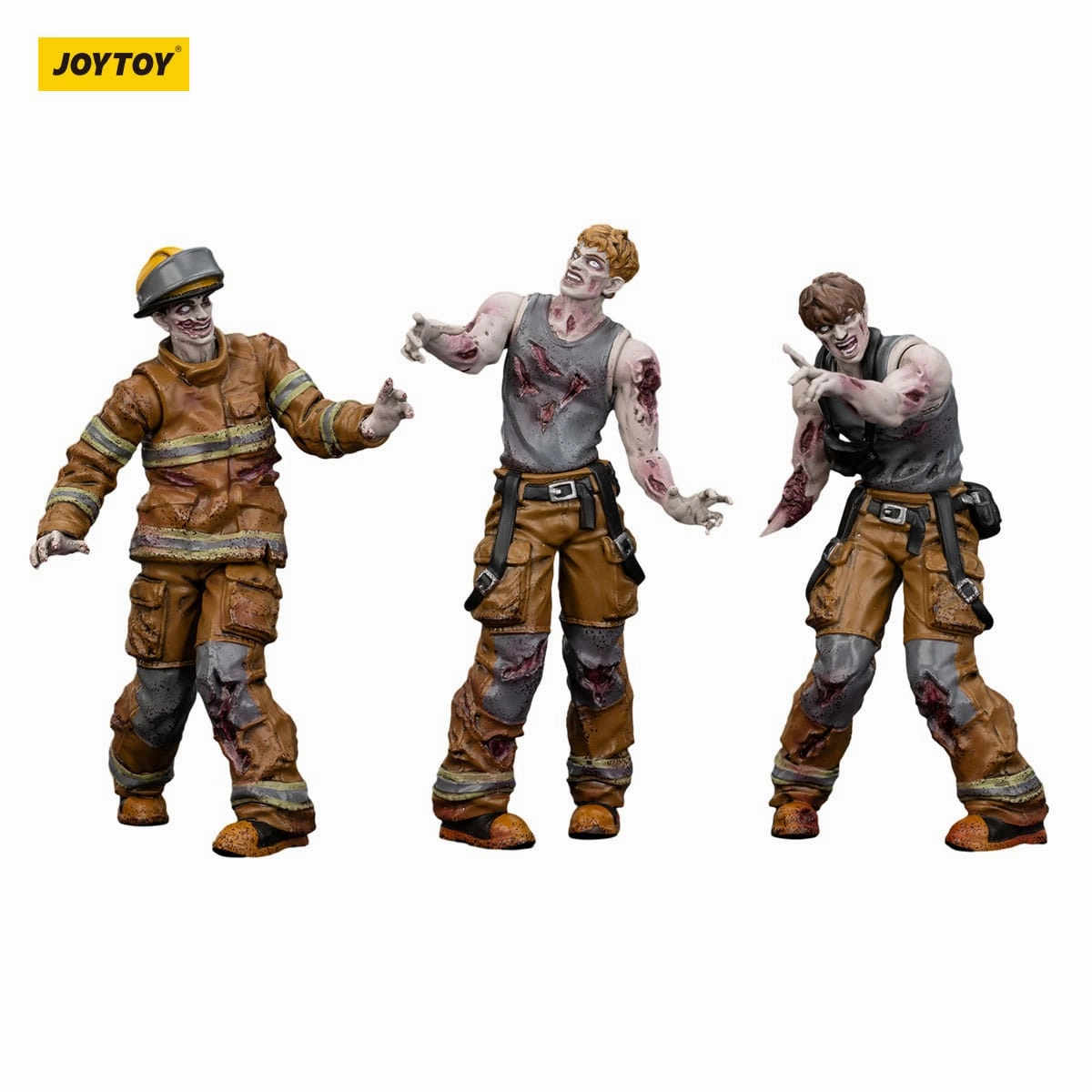 JOYTOY Zombie Dark Source Firefighters 3-Pack Action Figures High Quality