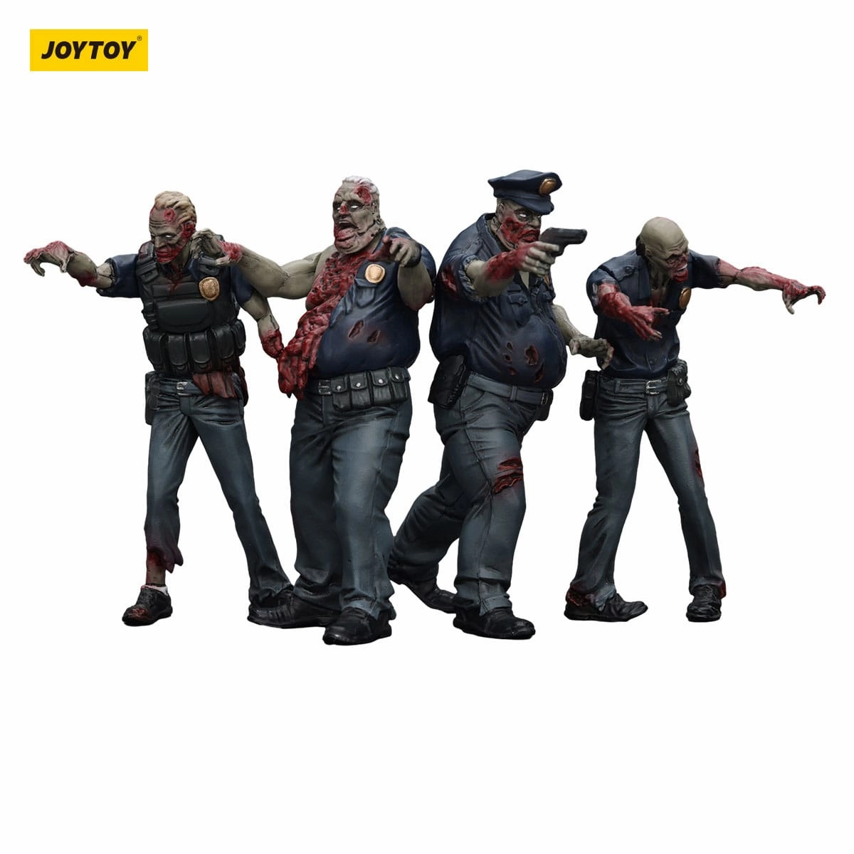 JOYTOY Zombie Dark Source Police (Male) 4-Pack Action Figures Robot Art