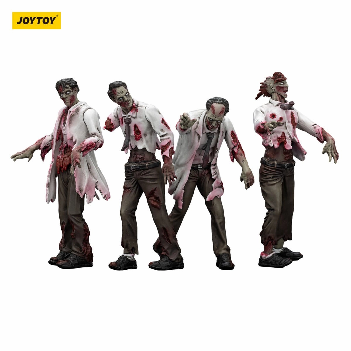 Miniature Item JOYTOY Zombie Dark Source Scientists (Male) 4-Pack Action Figures