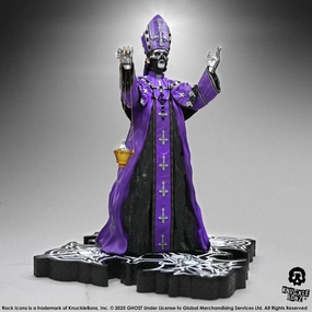 Knucklebonz Ghost Rock Iconz Papa V Perpetua Purple Robes Statue Biology Model