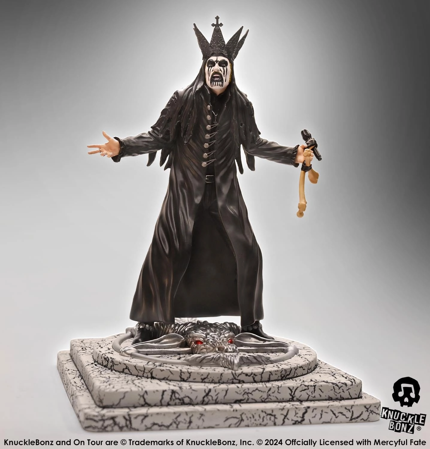 Knucklebonz Mercyful Fate Rock Iconz King Diamond III (Black Version) Statue stress relief