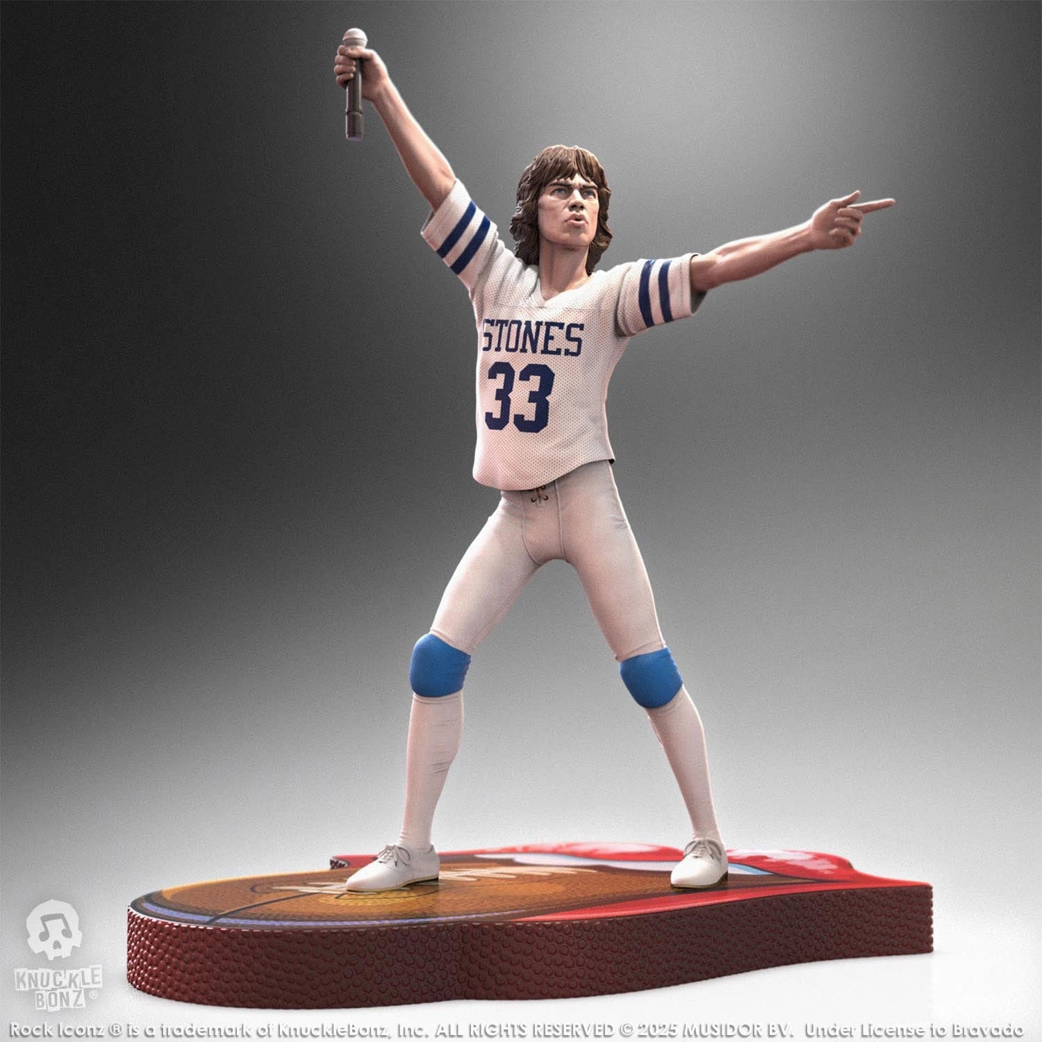 Future Antique Premium Unit Knucklebonz Rolling Stones Rock Iconz Mick Jagger US Tour 1981 (White Jersey) Statue
