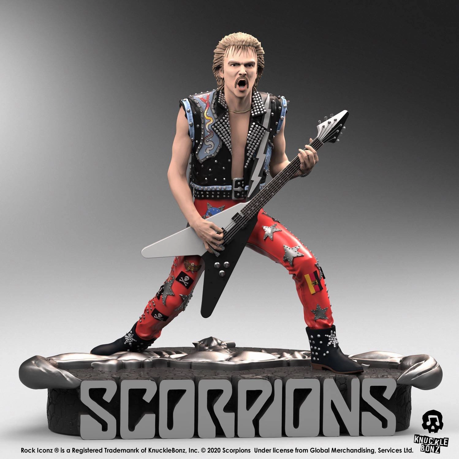 Free Shipping Toy Line Knucklebonz Scorpions Rock Iconz Rudolf Schenker Statue