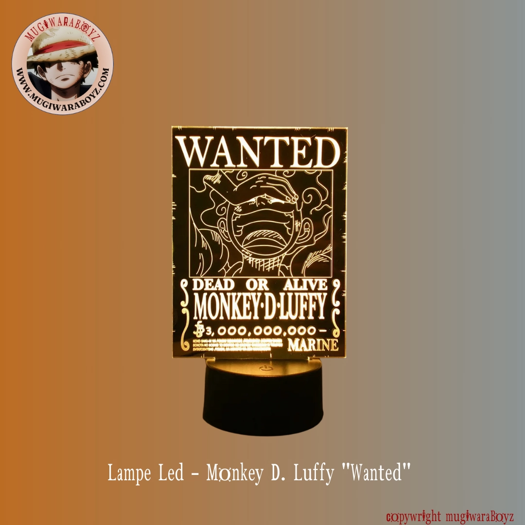 Lampe Led - Monkey D. Luffy "Wanted" Enlightenment Approach Melody Making