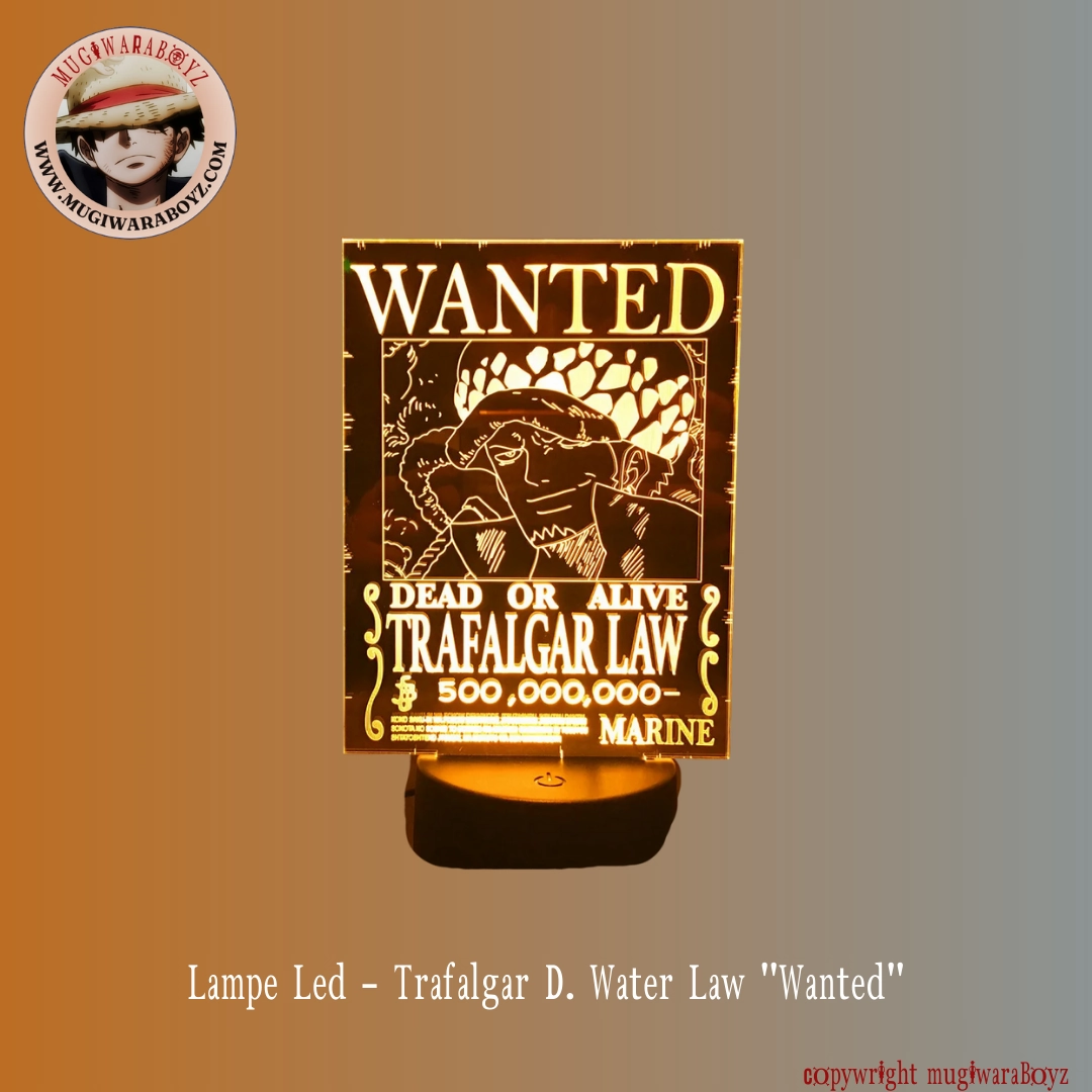 Principle Follow Lampe Led - Trafalgar D. Water Law "Wanted"
