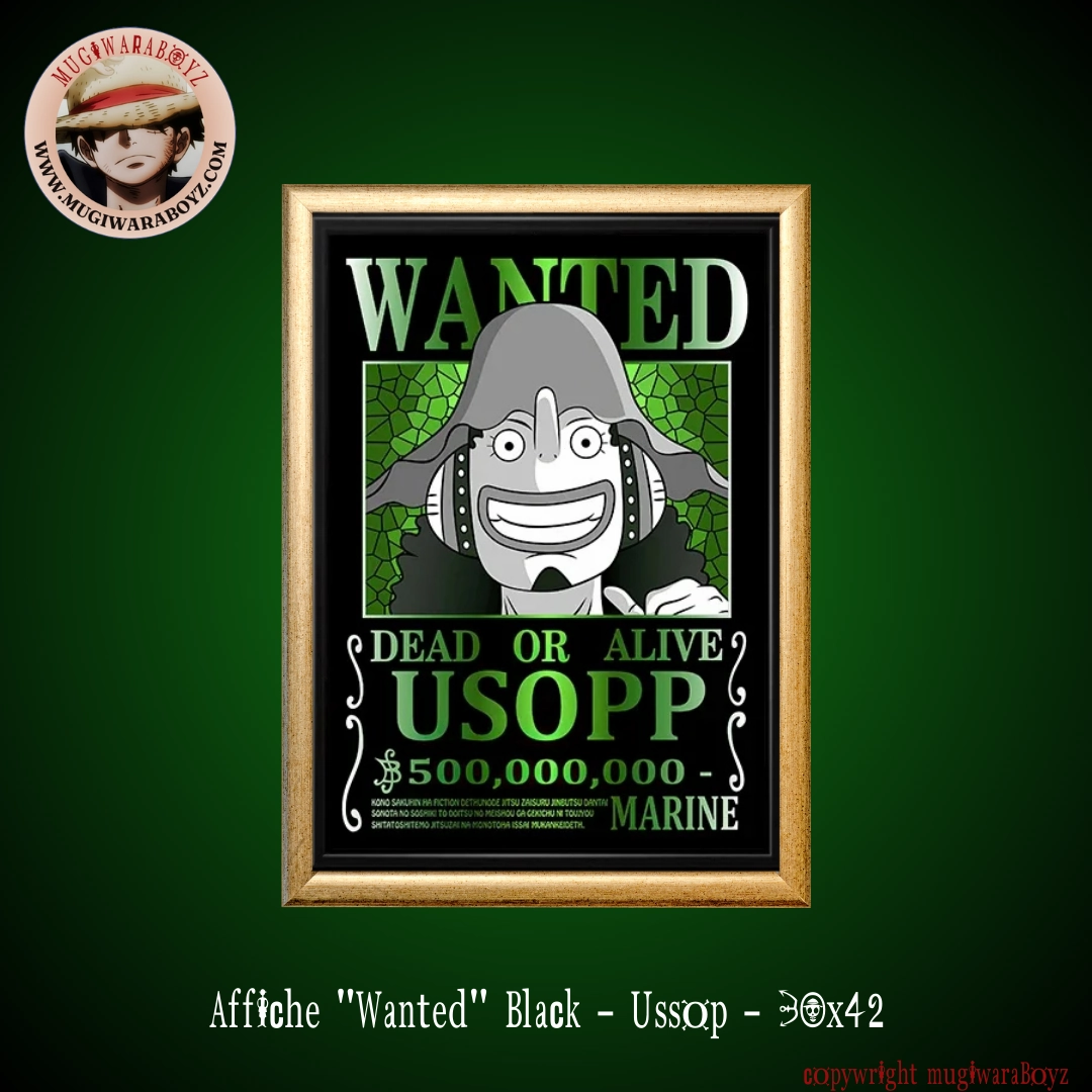 Affiche "Wanted" Black - Ussop Responsibility Take