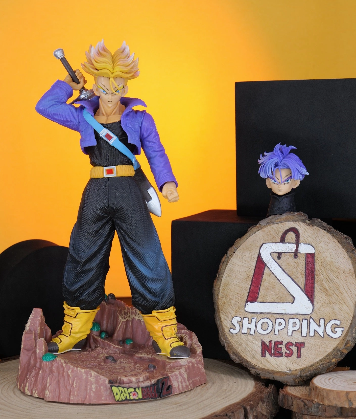 Character Collectible Battle Trunks 2 FACE with Z Sword & Jacket |PVC| Dragon Ball Z Action Figure - 23cm