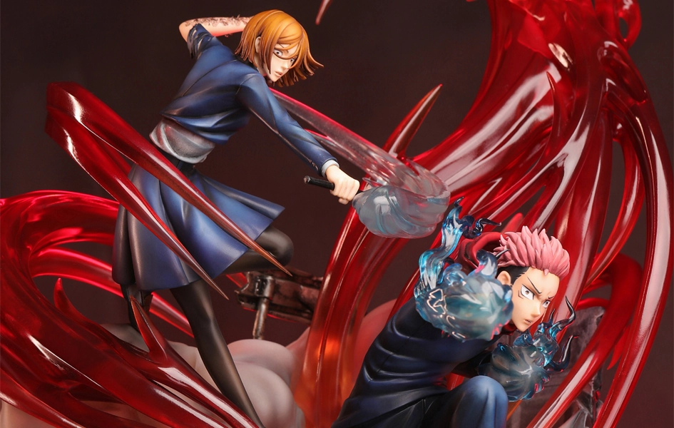 Jujutsu Kaisen - Yuji Itadori and Kugisaki Nobara - Black Flash 1/6 Scale Statue Travel Souvenir