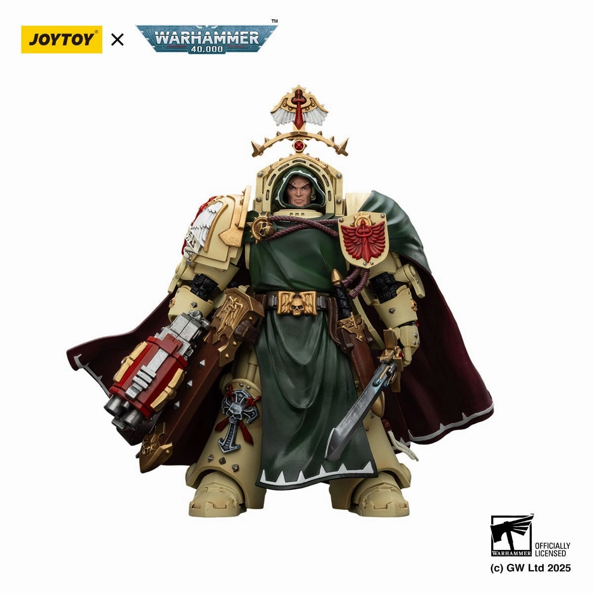JOYTOY Warhammer 40,000 Dark Angels Belial Grand Master of The Deathwing With the Sword of Silence and Storm Bolter Action Figure Themed Decor