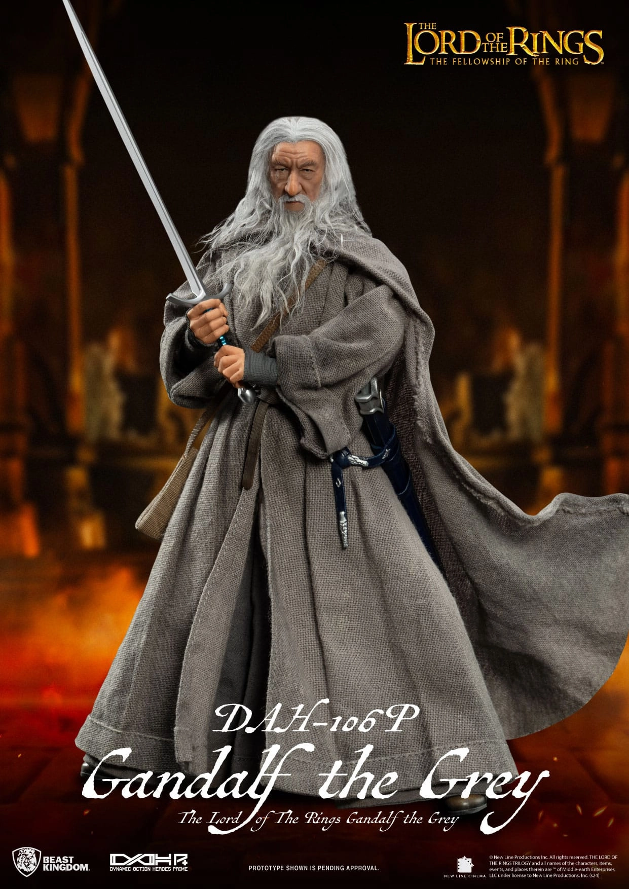 Beast Kingdom Lord of the Rings Dynamic 8ction Heroes Gandalf the Grey 1/9 Action Figure Secondary Market Art Product