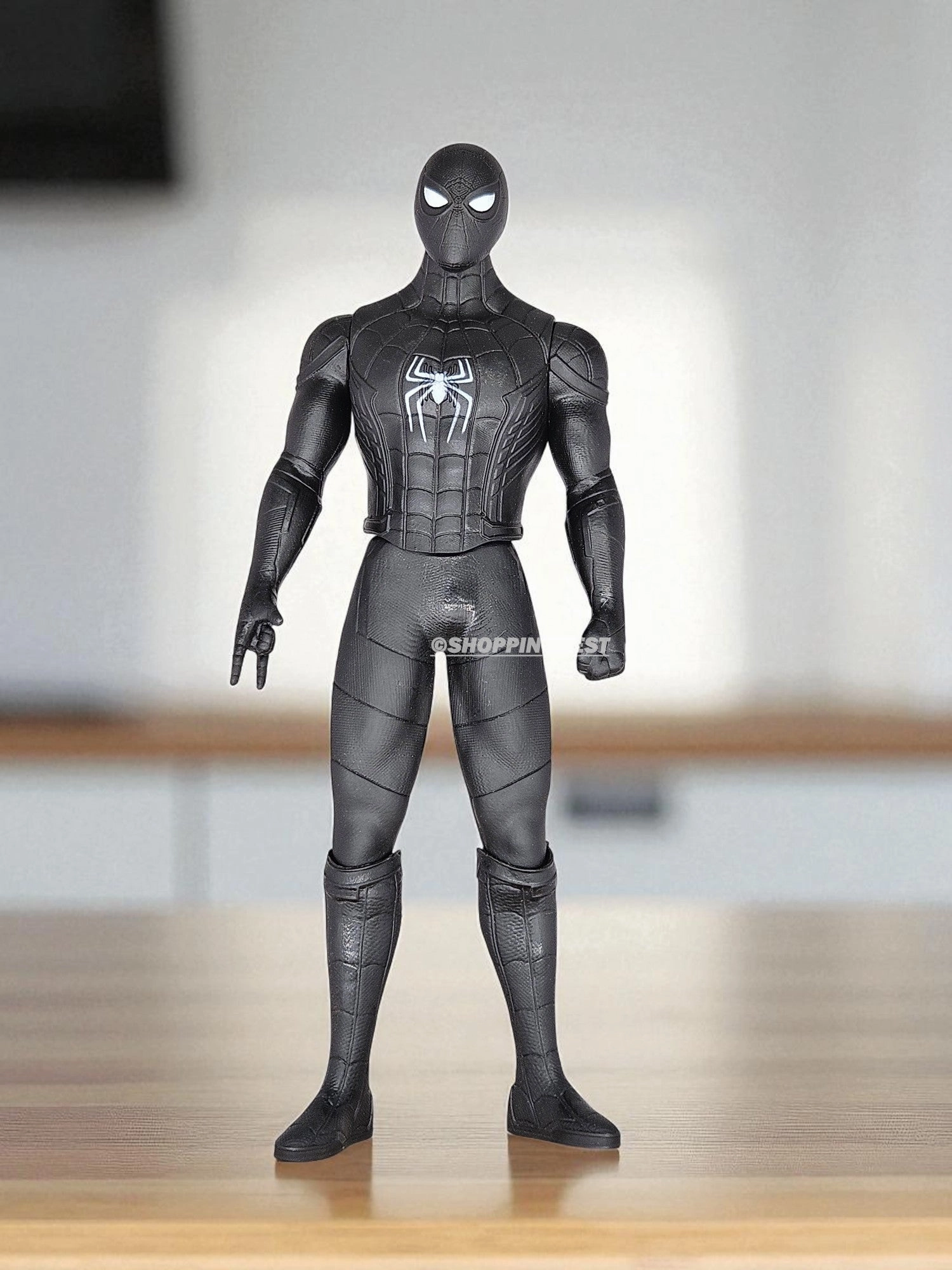 Themed Exhibit Marvel Spider-Man: No Way Home Black Action Figure (23 cm) |PVC| ?C Peter Parker Collectible by ShoppingNest