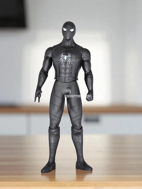 Themed Exhibit Marvel Spider-Man: No Way Home Black Action Figure (23 cm) |PVC| ?C Peter Parker Collectible by ShoppingNest