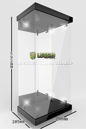Master Light House Acrylic Display Case with Lighting for 1/4 Action Figures - Black Evergreen Product Oceanic Art