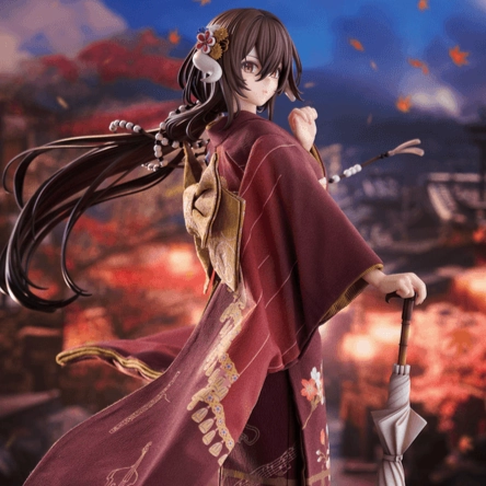 Mikasa Blue Flower Komachi Ver. Japanese Doll 1/4 Scale Figure Exhibition Piece Landmark Replica