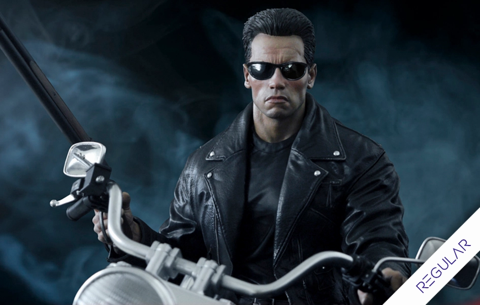 Terminator 2 - T-800 on Motorcycle (Regular) Signature Edition 1/4 Scale Statue Cartoon Figure