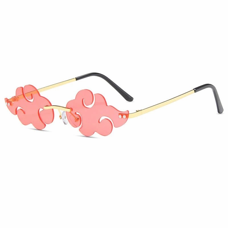Naruto Akatsuki Red Cloud Shaped Unisex Sunglasses Anime Merchandise Miniature Display