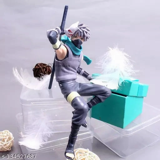 Naruto Hatake Kakashi II Anbu Black Ops Action Figure  | 18 CM | Miniature Decor Extinct Creature