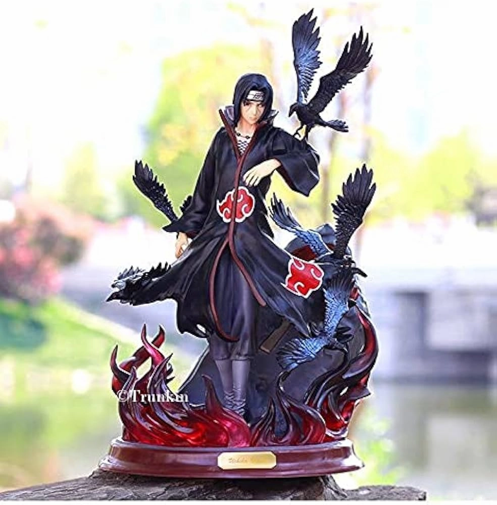 Animal Figure Chibi Object Naruto Uchiha Itachi Action Figure with Crow | Two Face | 28 cm