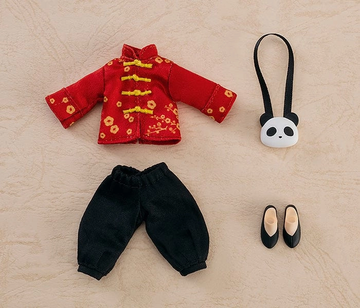 Ancient God Gaming Object Nendoroid Doll Outfit Set Short Length Chinese Outfit (Red)