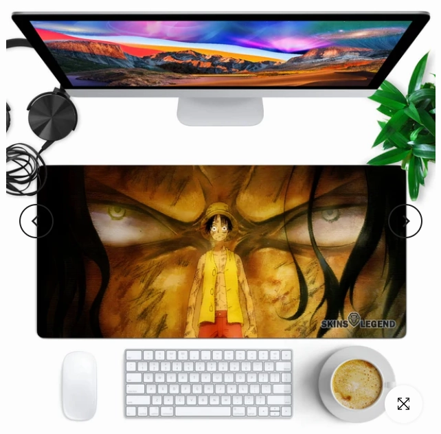 One Piece Luffy Shanks Eyes |700mm x 300mm| Gaming Mouse Pad | Ship Figure Full Set