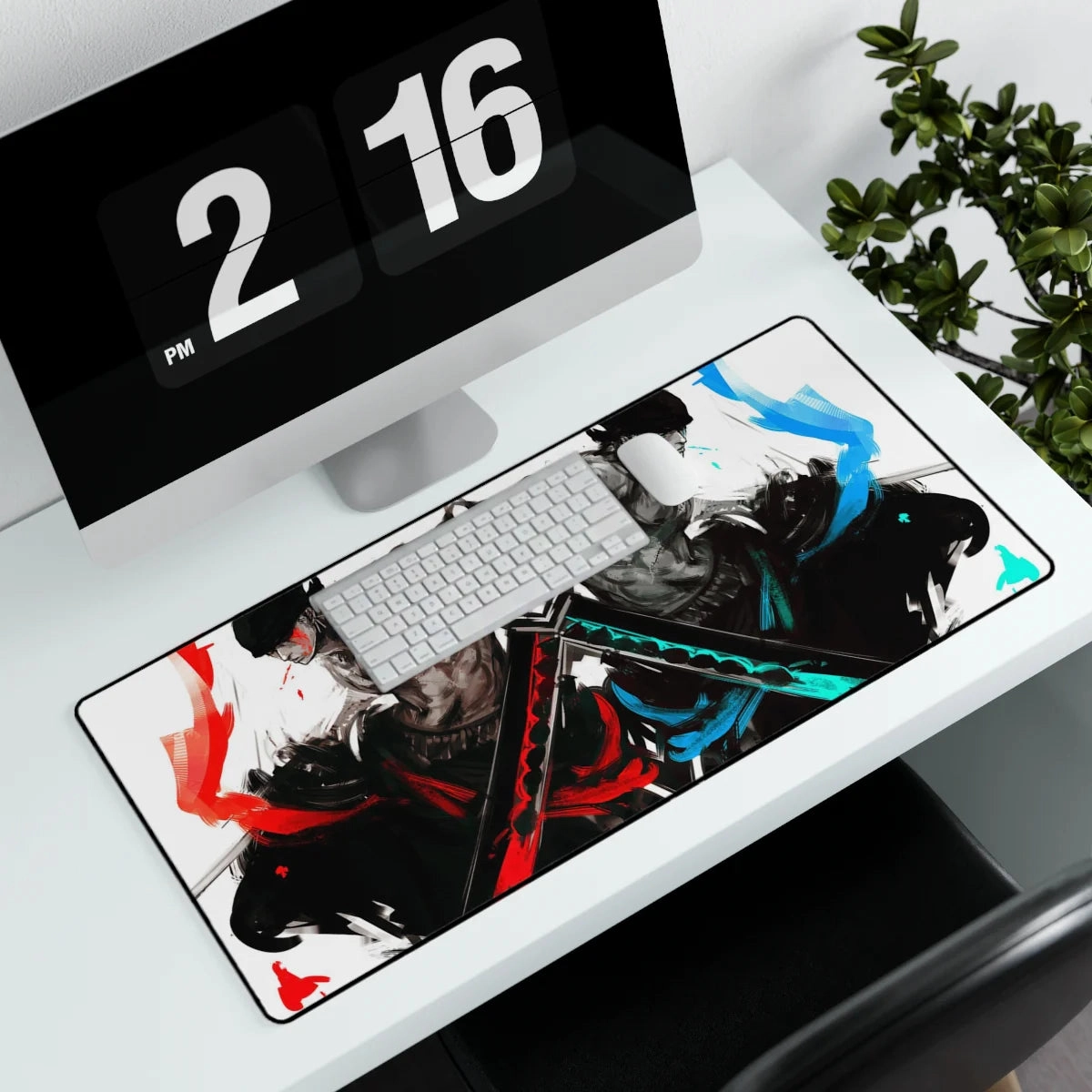 Miniature Model Art Series One Piece Zoro Attacking |700mm x 300mm| Gaming Mouse Pad |