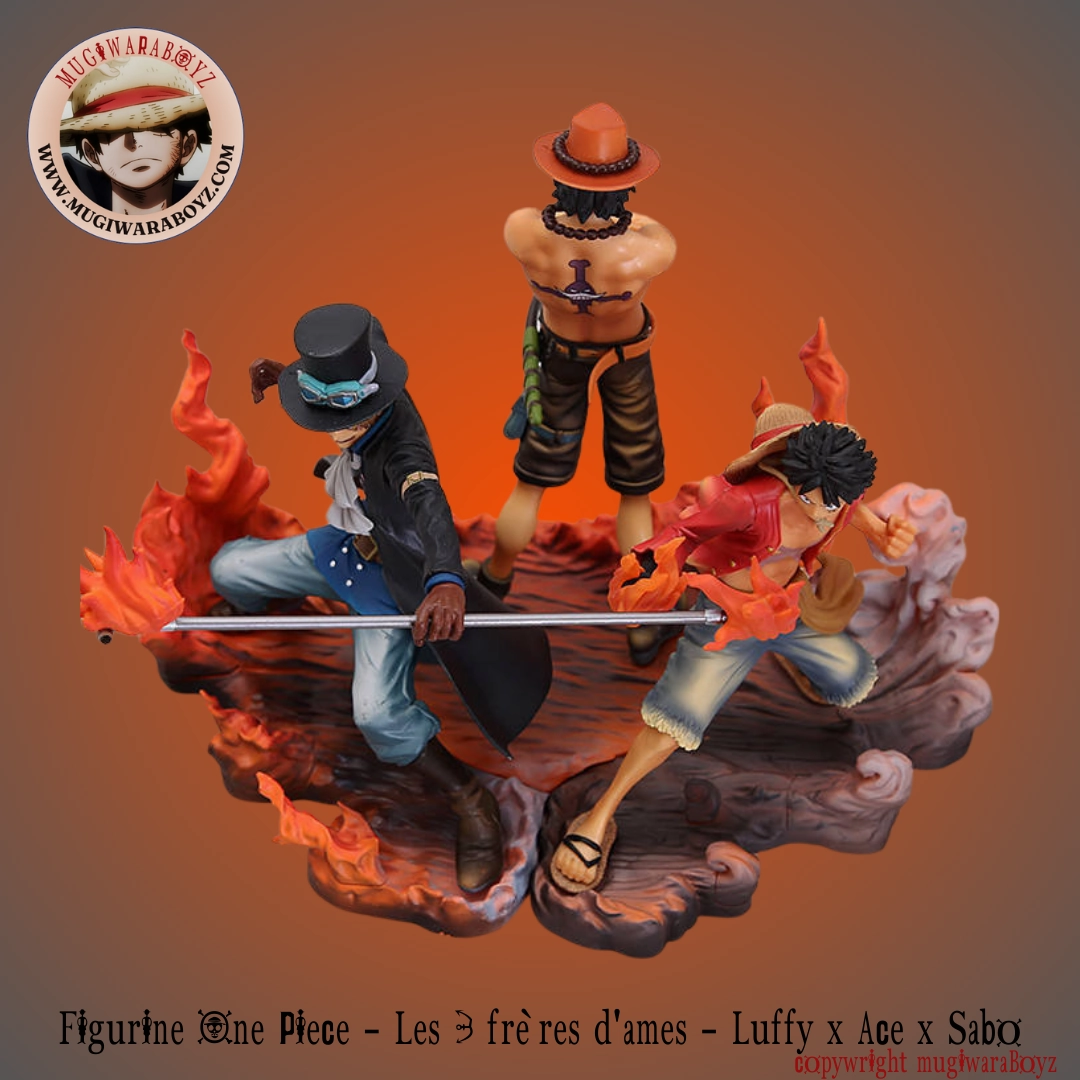 Figurine One Piece - Les 3 fr??res d'ames - Luffy x Ace x Sabo Collectible Item Steampunk Gadget