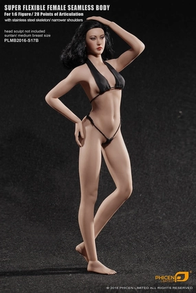 Interactive Toy Cultural Gift Phicen TBLeague S17B Suntan, Medium Bust Female With Removable Feet Seamless 1/6 Body Action Figure