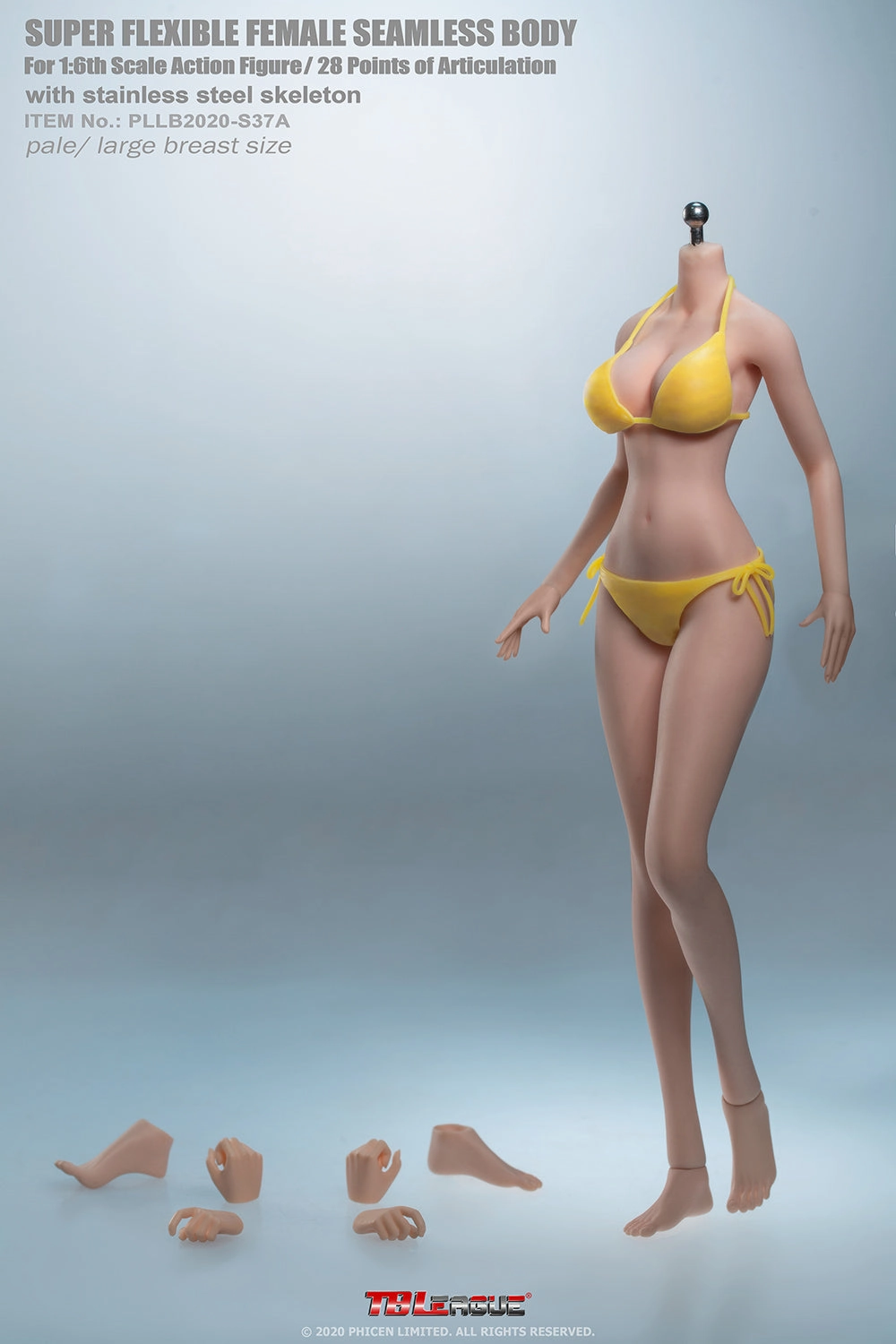 Phicen TBLeague S37A Anime Style Female Seamless 1/6 Body Action Figure Science Model