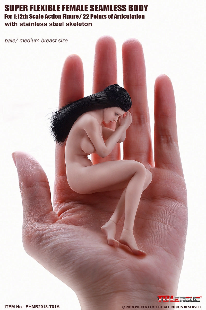 Superhero Replica Movie Figure Phicen TBLeague T01A Pale, Medium Bust Female Seamless 1/12 Action Figure