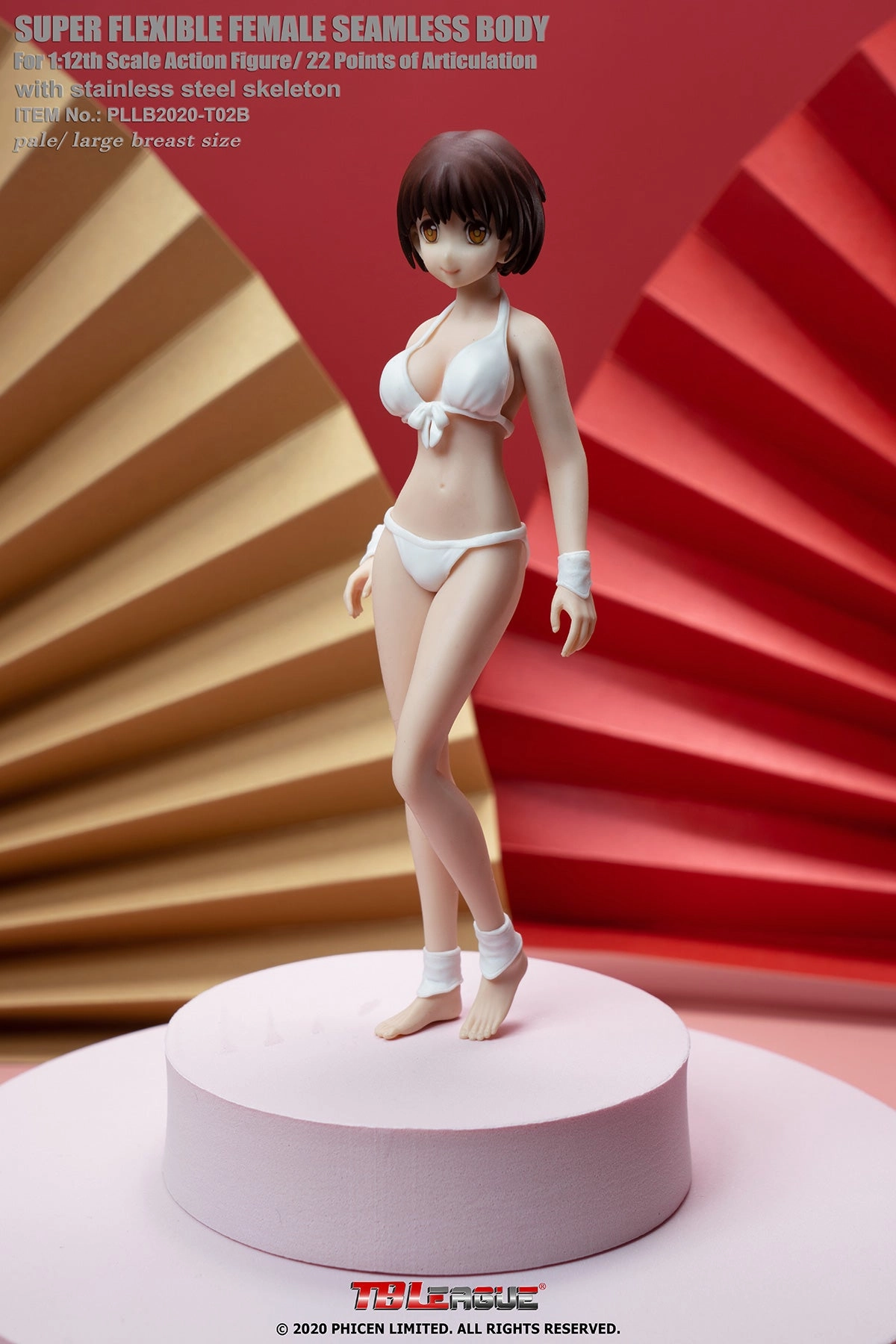 Cultural Icon Mini Collectible Phicen TBLeague T02B Pale, Large Bust Female Seamless 1/12 Action Figure